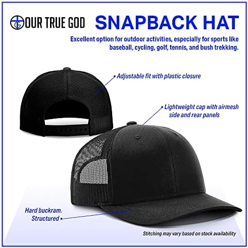 האל האמיתי שלנו לא היום השטן גב כובע רשת ללבוש מזדמן - כובע בייסבול לגברים רצועת Snapback מתכווננת