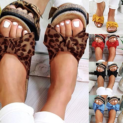 סנדלי נשים סנדלי נשים נמר סנדלי עניבת פרפר מזדמנים של נסיעות קיץ סנדלים נעלי נעלי בית לנשים