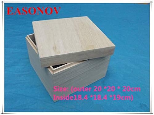 Anncus easonov 20*20*20 סמ קופסת אחסון עץ מרובע ריהוט ביתי ריהוט מעץ טבעי קופסאות מלאכה קופסת