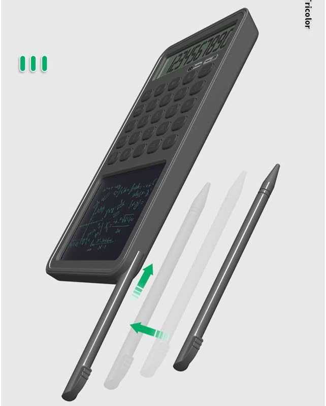 מחשבון רב -פונקציונלי של XWWDP משרד עסקי נייד LCD מחשבון טאבלט כתב יד מחשבון 12 ספרות מחשבון פיננסי