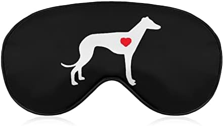 כלב גרייהאונד לב ישן מסכת עיניים מכסה עיניים חמוד צל עיניים מצחיק עם רצועה מתכווננת לנשים גברים