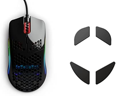 דגם מפואר o עכבר משחקים, שחור מבריק + צלב G מפוארים כפות רגלי עכבר קרמיקה מלוטשות עבור O/O-Mouse