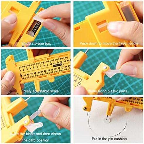 חותך נייר עגול Liujun מכונת חיתוך כרטיסי כרטיסים ניידים אביזר מלאכה ידני עם חריץ מנעול