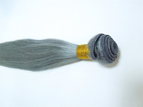 שיער שיער הודי אדם שיער לא מעובד הארכת 3 חבילות 10 -28 ישר כסף צבע