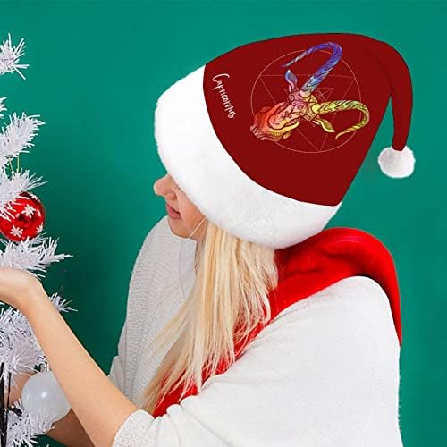 מזל גדי גלגל המזלות סימן חג המולד כובע סנטה כובע מצחיק חג המולד כובעי חג מסיבת כובעי עבור נשים / גברים