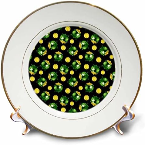 3 דרוז סנט פטריקס יום תמונה של צבעי צבעי מים ירוקים של דפוס מטבעות - צלחות