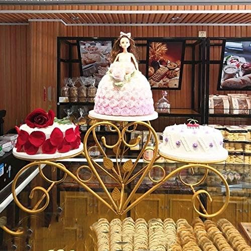 דוכן עוגת ברזל יצוק שלוש קומות עוגת דוכן חתונה חגיגת רב שכבתי קינוח דוכן תצוגת תה מסיבת מגש הגשה