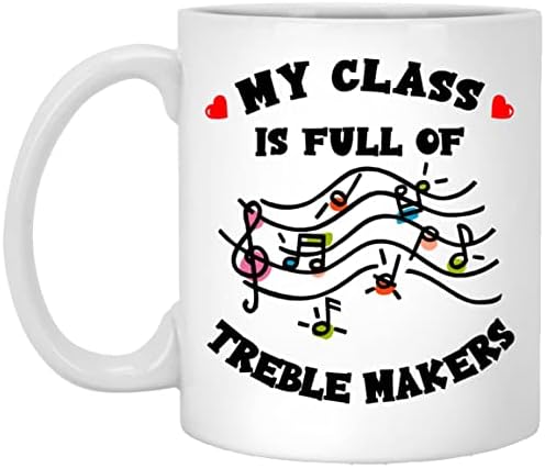 הכיתה שלי מלאה בספל קפה של יצרני טרבל, ספל מורים, ספל מוזיקה, ספל להכנת טרבל, מתנות מצחיקות למורים