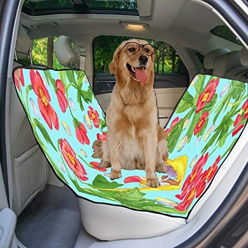 כיסוי מושב כלב מותאם אישית נושבת בועות רומנטי ילדה לב הדפסת רכב מושב מכסה לכלבים עמיד למים החלקה עמיד רך