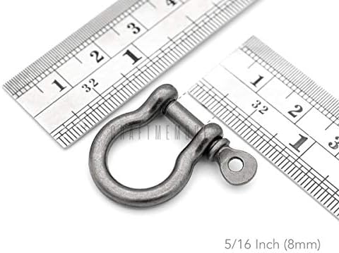 Craftmemore 4 pcs טבעות בורג של כבוש טבעת D-Type D סוג בורג סיכת סיכה מחבר למפתח שרשרת מפתח צמיד צמיד