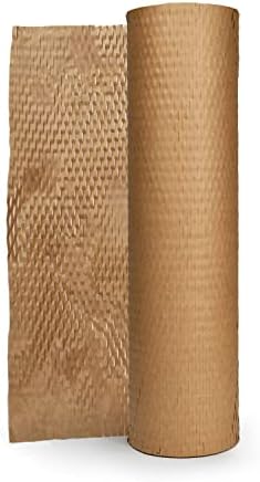 נייר אריזה של חלת דבש פרימיום 12 x100 ft על ידי חבילה מחוררת של קראפט חלת דבש גליל עטיפה לפריטים שבירים 80