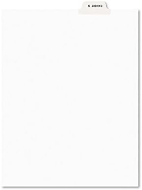 אייברי 12390 אייברי-סגנון מודפס מראש משפטי תחתון כרטיסייה חוצצים, תערוכה ש, מכתב, 25/חבילה