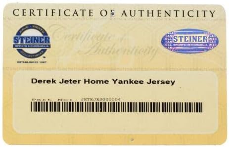 דרק ג'טר חתם על ניו יורק ינקיז ג'רזי בייסבול אותנטי מאג'סטי סטיינר - גופיות MLB עם חתימה