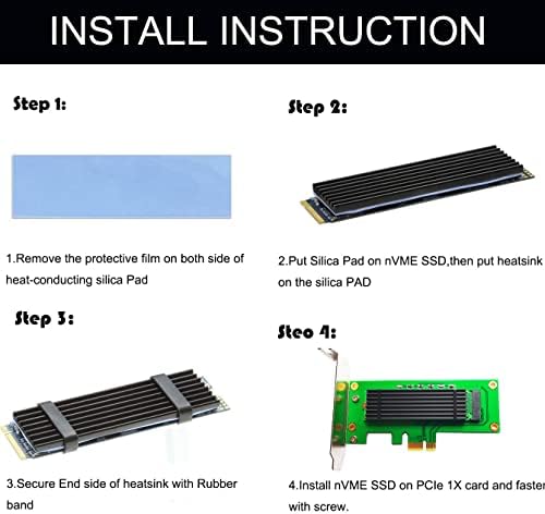 Sintech PCIE X1 M.2 NVME M-KEY PCI-E SSD כרטיס עם סוגר פרופיל נמוך ...