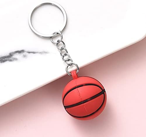 מסיבת כדורגל של Nuobesty מעדיפה מיני כדורסל כדורי כדורסל Keyring מחזיקי מפתחות ספורט תליונים דקורטיביים