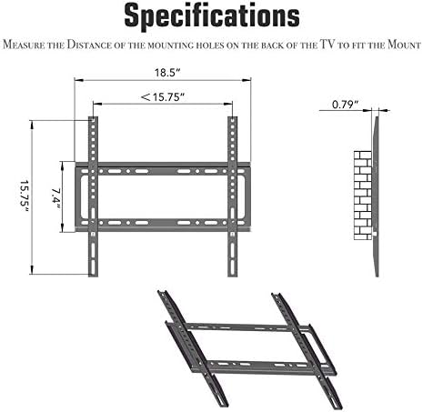 קיר טלוויזיה מנירוסטה עומד גבוה עבור רוב הטלוויזיות המעוקלות השטוחות בגודל 26-55 אינץ', קיר טלוויזיה