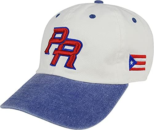 Puerto rico Pr Flag Hat Hat Dad רקום כובע בייסבול מעוקל לא מובנה