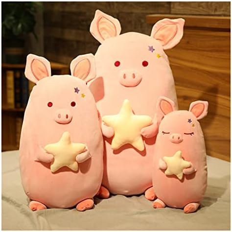Uongfi פלאפי חמודה חזיר קטיפה כרית בגודל גדול צעצוע חזיר ממולא חזה חזיר בובה רכה ילדים צעצועים