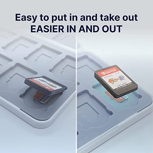 Card Card Card של WNJACO מתג למשחק Nintendo Switch Card & Micro SD, מתג דפוס מותאם אישית לתיבת אחסון קלפי משחק