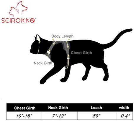 רתמת חתול של Scirokko ו -2 רצועות חבילות - רצועה ארוכה בגובה 30 מטר עמידות להליכה בהליכה