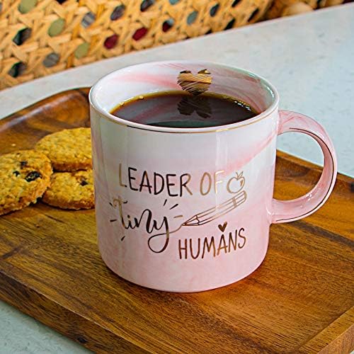 וילייט מורה הערכה מתנות לנשים-מנהיג של זעיר בני אדם מורה ספל - ורוד השיש קפה כוס 11 עוז
