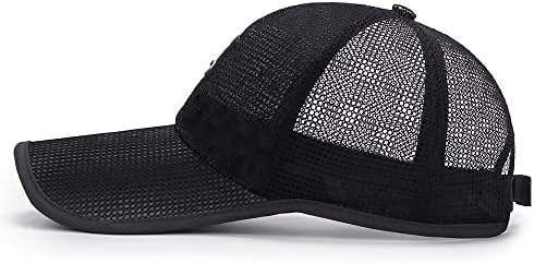EZ-JOLAN UNISISEX רשת חיצונית כובע בייסבול קיץ נושם שוליים ארוכים כובע כובע משאית