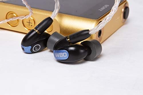 Westone W80 אוזניות שמונה נהגים מתאימים אמת עם Alo Audio וכבלי Bluetooth ברזולוציה גבוהה gen 2, שחור