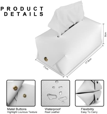 גונגבאווה קואלה מחזיק קופסת רקמות מלבן מכסה רקמות עור לשידה אמבטיה שרקמות פרחוניות מכסה מכונית אביזרים