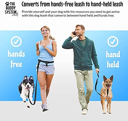 מערכת Buddy ידיים את רצועת הכלבים החופשית ומאריכה רצועת חיית מחמד של חבר, צרור רצועת כלבים מתכווננת להליכה,