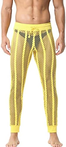 מכנסי רשת הדגים של Yufeida של יופייידה שורפים תחתונים בעלי עלייה נמוכה חותלות רשת מתאימות למכנסיים ארוכים