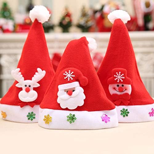 קיסאנג ' ל 9 יחידות כובע חג המולד עם אור הוביל כובע מסיבת חג המולד איל שלג סנטה למבוגרים בני נוער וילדים