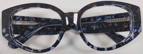 אופנה משקפיים לנשים, שיק התיכון כחול אור חסימת משקפיים גיאומטרי אנטי לחץ בעיניים משקפי-1778