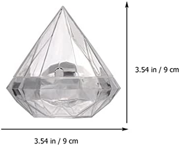 קאבילוק כלה מתנות כלה מתנות תפאורה לחתונה 12 יחידות קופסאות ממתקים בצורת יהלום קופסאות חתונה ברורות טובות לחתונה