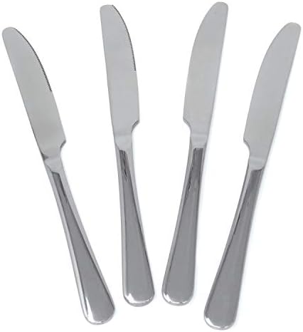 הונביי 4 יחידות נירוסטה סכיני ארוחת ערב לבית ומסעדה