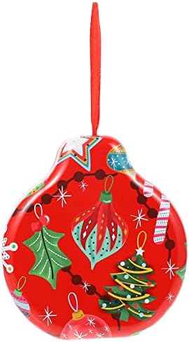 חג המולד פח אריזת מתנה מתכת קוקי תיבת עץ חג המולד סוכריות כדור תליון סוכריות מיכל קוקי פחיות עבור חג המולד