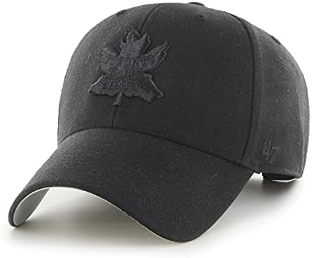 גברים של טורונטו מייפל ליפס בציר לוגו שחור על שחור השחקן הטוב ביותר מתכוונן כובע-אחד גודל