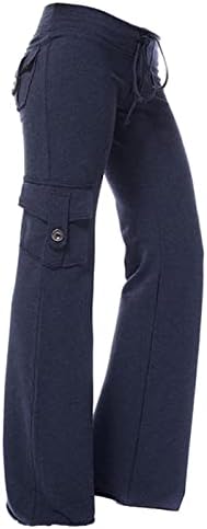 מכנסי מטען רחבים לנשים 2023 חותלות יוגה אופנתיות מותניים גבוהות אימון מזדמן מכנסי טרנינג מכנסיים רכים פלוס