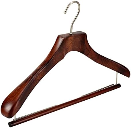 קיזקין מקלב 5-חתיכה יוקרה עץ חליפת קולב סופר רחב עץ החלקה רחב כתף חלקה מקלב עבור מעילים ומכנסיים