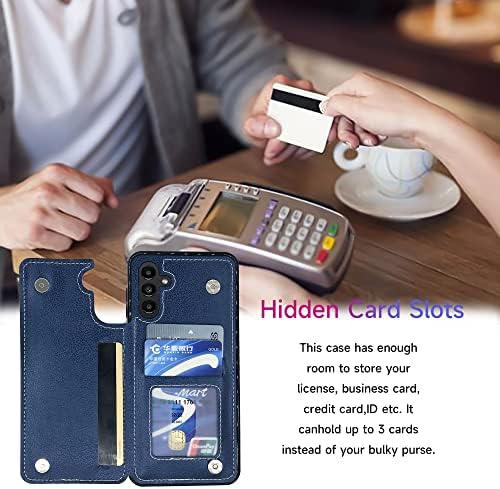 תואם למארז סמסונג גלקסי A13 5G עם מחזיק כרטיסי אשראי עור אביזרי תא גב מגנטיים מכסה טלפון ארנק עבור