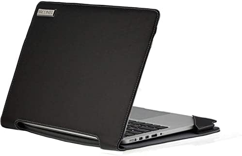 Broonel - סדרת פרופיל - מארז מחשב נייד עור שחור תואם למחשב נייד Asus Zenbook 14 Flip OLED 14 אינץ '
