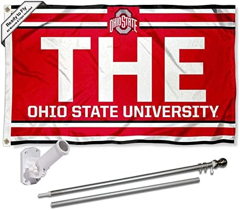 דגל באנר של אוניברסיטת אוהיו וסוגר מוט הצרור