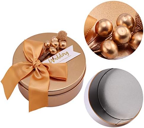 Amosfun Creative Creative Box אריזה מתוקה יכולה קופסת מתנה חרוז מוזהבת