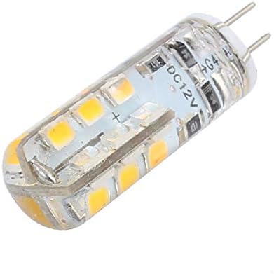 X-DREE DC G4 3W לבן 24 LED נוריות בהירות גבוהה חוסך אנרגיה נורת נורת תירס סיליקון (DC G4 3W לבן 24 LED AD ALTA
