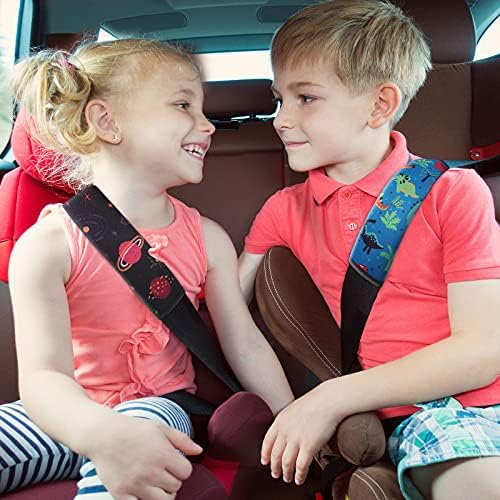 Frienda 4 חתיכות ילדים מכונית חגורת בטיחות כיסוי מכונית מושב רצועת רצועה רצועה כרית בטיחות כרית רכב מכונית כרית
