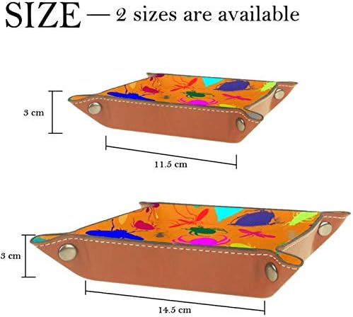 LYETNY חרקים צבעוניים קופסת אחסון מחזיק סוכריות מחזיק סאנריס מגש מארגן אחסון שולחן עבודה נוח לנסיעה, 16x16