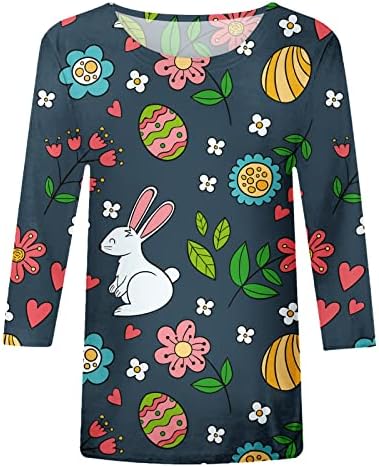 חולצת ארנב פסחא לנשים 2023 פרחוני וינטג