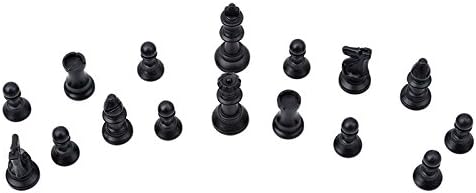 32 כלי שחמט מימי הביניים / כלי שחמט מלאים מפלסטיק בידור משחק שחמט מילה בינלאומי שחור ולבן