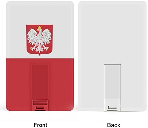 דגל של פולין עם כרטיס אשראי נשר USB כונני פלאש מזיכרון מותאם אישית מתנות תאגידיות מפתח ומנות קידום מכירות 64 גרם