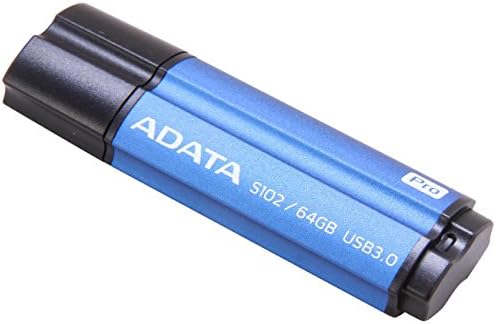 Adata Dashdrive Elite S102 Pro 64GB USB 3.0 כונן הבזק, טיטניום כחול (AS102P-6