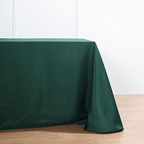 Efavormart 10 pcs 90x156 צייד אמרלד ירוק מלבן סיטונאי מלבן פוליאסטר שולחן פשתן חתונה מסעדת מפת שולחן